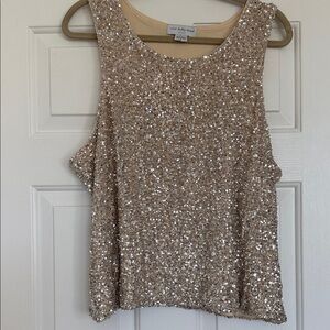 Never Fully Dressed Sequin Tank Top - Beige